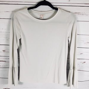 Cape Juby Long Sleeve‎ Lightweight Ivory Top Small